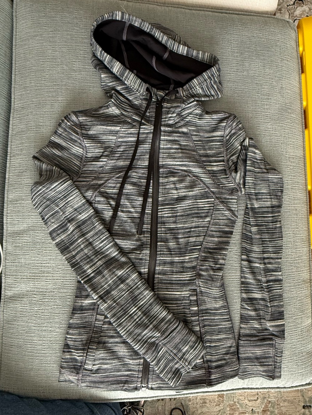 lululemon athletica Black and Heather Gray Zip Hoodie